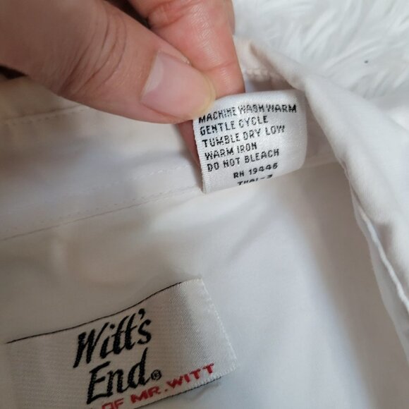 Vintage Witt's End White Embroidered Button Down Top - Size Large - Picture 5 of 10